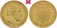 PREUSSEN 20 Mark Wilhelm I., 1861-1888. -