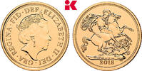 GROSSBRITANNIEN / IRLAND Sovereign 2018, London. Elizabeth II, 1952-2022. Fast Stempelglanz