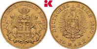 HAMBURG 10 Mark 1880. Freie und Hansestadt. Vorzüglich
