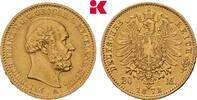 MECKLENBURG-SCHWERIN 20 Mark 1872. Friedrich Franz II., 1842-1883. Sehr schön