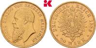 SACHSEN-MEININGEN 20 Mark 1889. Auflage: 4.032 Exemplare Georg II., 1866... 9895,00 EUR kostenloser Versand