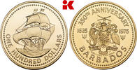 BARBADOS 100 Dollars 1975 Elisabeth II. seit 1966. Polierte Platte im Or... 995,00 EUR  zzgl. 5,90 EUR Versand