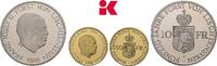 LIECHTENSTEIN 50 und 10 Franken 1988, Bern. Franz Josef II., 1938-1989. Polierte Platte im Originaletui