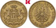 HAMBURG 20 Mark 1889. Freie und Hansestadt. Fast vorz&uuml;glich 1995,00 EUR kostenloser Versand