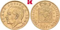 LIECHTENSTEIN 10 Franken 1946. Bern. Franz Josef II., 1938-1989. Vorzüglich-Stempelglanz