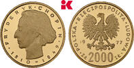POLEN 2.000 Zlotych 1977, Warschau. Volksrepublik, 1945-1989. Prachtexemplar von polierten Stempeln, fast Stempelglanz
