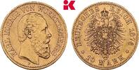 WÜRTTEMBERG 10 Mark Karl, 1864-1891. -