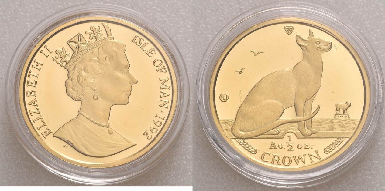 Isle Of Man 1 2 Crown 1 2 Unze Gold 1992 Elizabeth II Seit 1952 PP isle-of-man-1-2-crown-1-2-unze-gold-1992-elizabeth-ii-seit-1952-pp