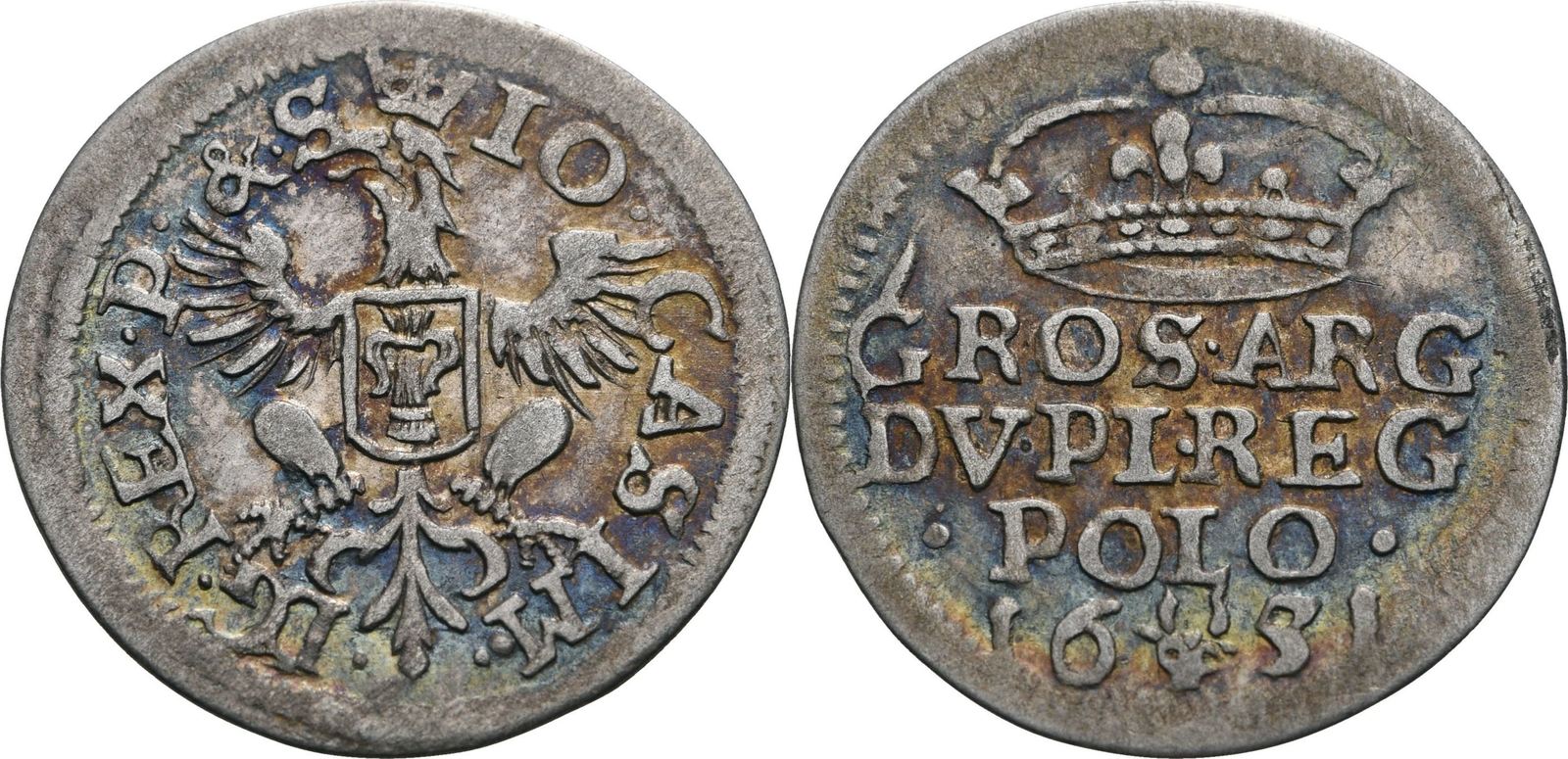 Polen 2Gröscher, Fraustadt 1651 Johann Kasimir, 16491668 ss, leicht
