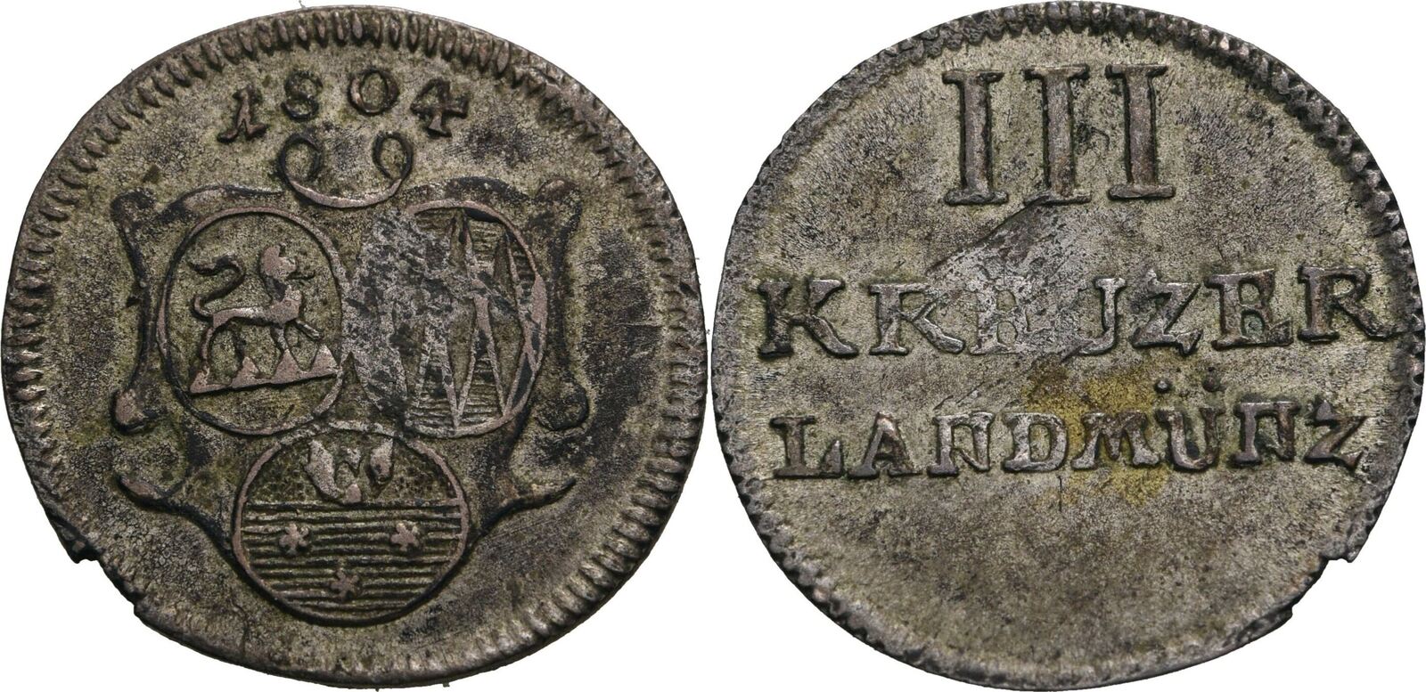 LöwensteinWertheimRochefort 3 Kreuzer (Groschen), Wertheim 1804