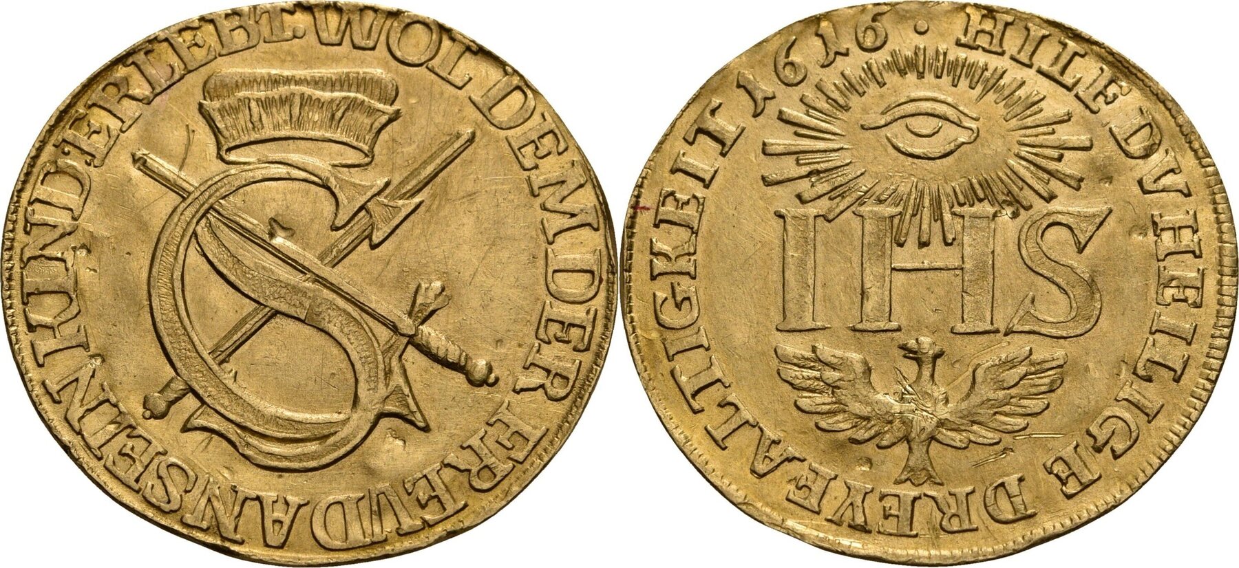 Sachsen Dukat, sog. Sophiendukat 1616 (spätere Prägung 19. Johann