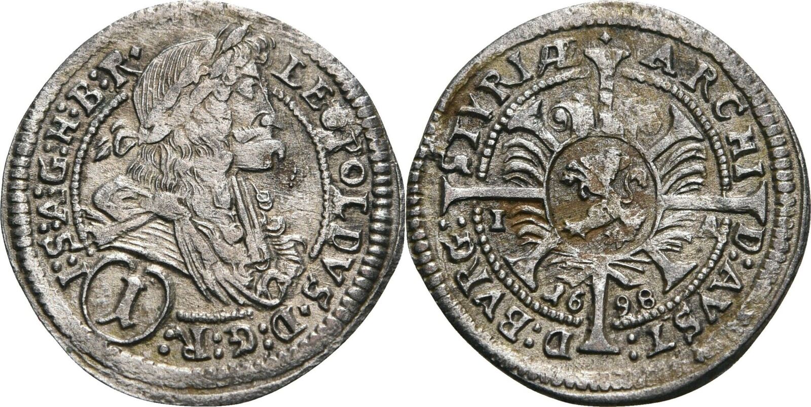 RömischDeutsches Reich Kreuzer IA, Graz 1698 Leopold I., 16571705