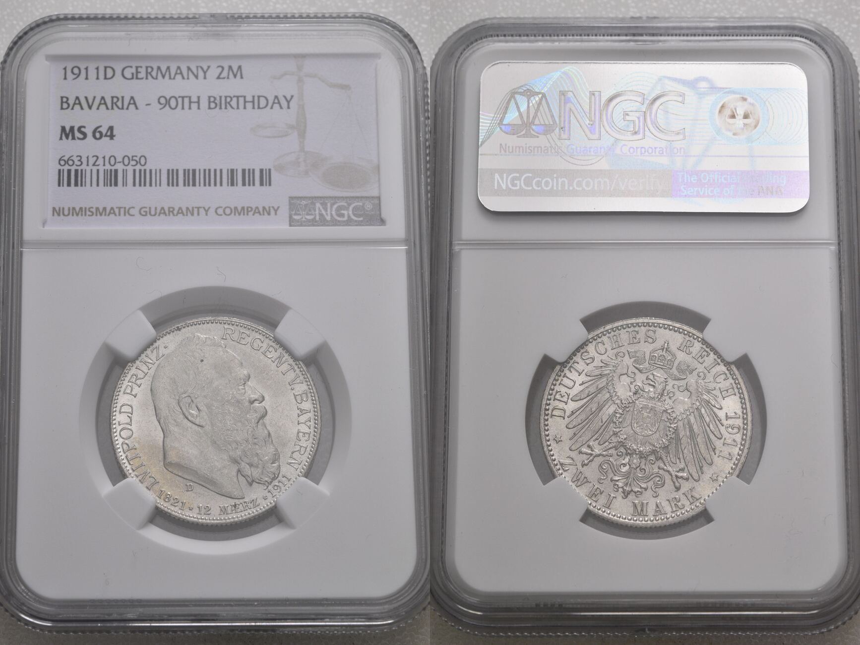 Timbre Allemagne Bavière 1911 Type II Set Luitpold - Qualité Fine Used