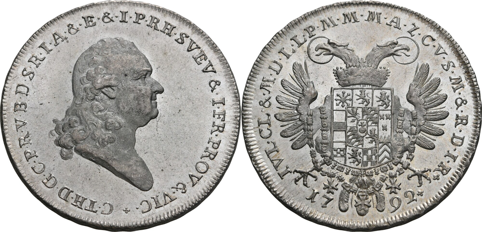 Bayern Konventionstaler, München 1792 Karl Theodor, 17771799 fast St