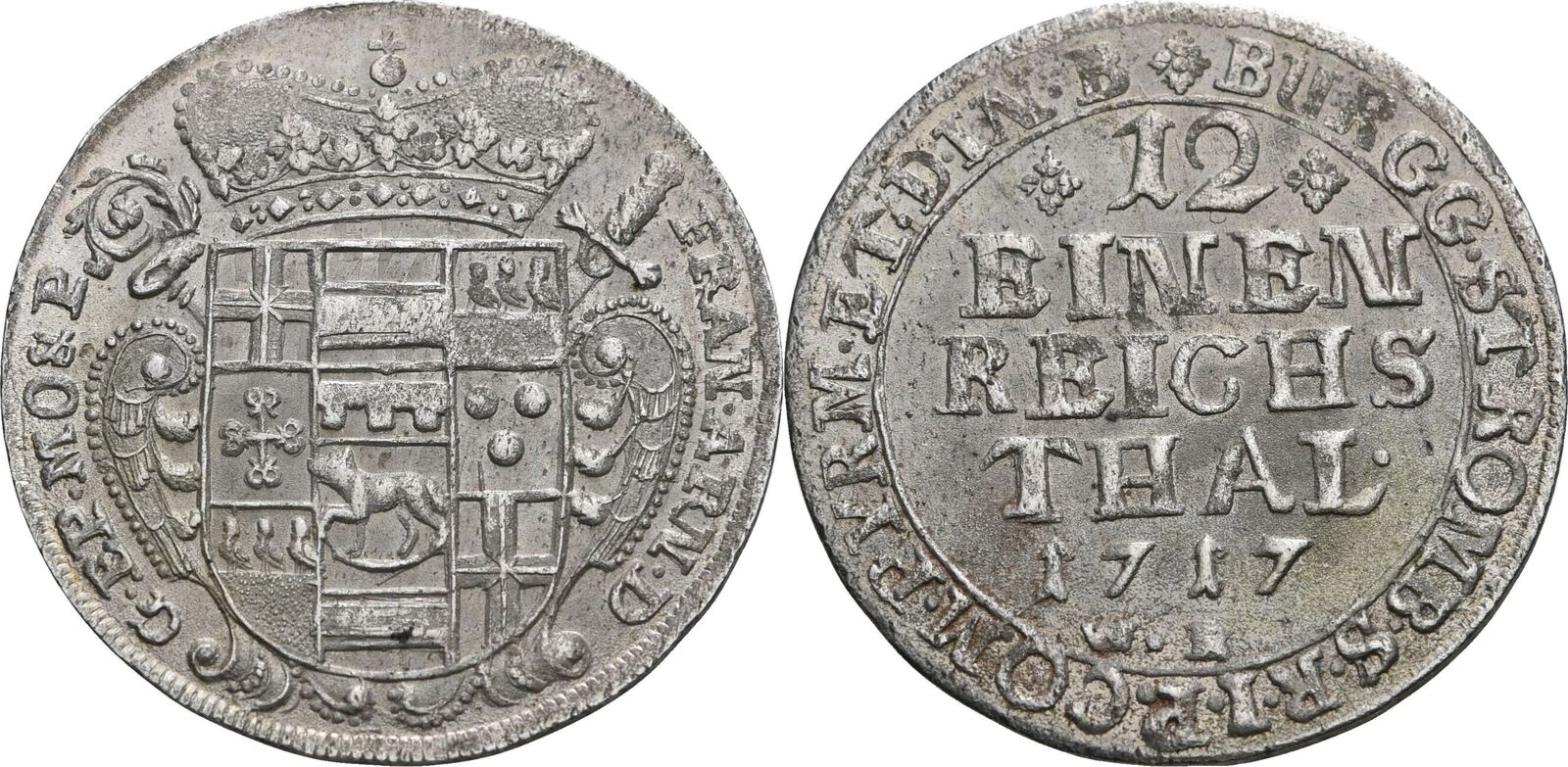 Münster, Hochstift 1/12 Reichstaler WR 1717 Franz Arnold von Wolff