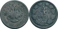 Habsburg 4 Kreuzer, Karlsburg Franz Joseph, 1848-1916