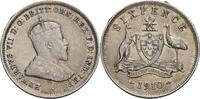 Australien 6 Pence Edward VII., 1901-1910 -