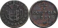 Habsburg, Markgrafschaft Burgau 1/4 Kreuzer H, Günzburg Franz II., 1792-1804 -