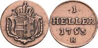 Habsburg, Markgrafschaft Burgau Heller 1793 H, Günzburg Franz II., 1792-1804 -