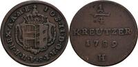 Habsburg, Markgrafschaft Burgau 1/4 Kreuzer H, Günzburg Josef II., 1765-1790 -