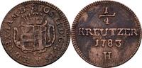 Habsburg, Markgrafschaft Burgau 1/4 Kreuzer H, Günzburg Josef II., 1765-1790 -