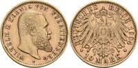 Württemberg 10 Mark F, Stuttgart Wilhelm II., 1891-1918 -