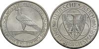 Weimarer Republik 3 Reichsmark F, Stuttgart Zur Rheinland-Räumung -