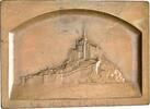 Frankreich Bronzeplakette v. J. Picaud, auf den Mont St.Michel -