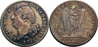 Frankreich 15 Sols, Lyon Louis XVI., 1774-1791-1792