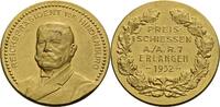 Erlangen Vergoldete Bronzemedaille unsigniert, Preisschießen des Artillerie-Regiments 7 -