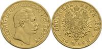 Hessen 10 Mark H, Darmstadt Ludwig III., 1848-1877 -