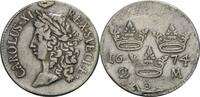Schweden, Königreich 2 Mark, Stockholm Karl XI., 1660-1697 -