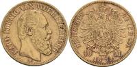 Württemberg 10 Mark F, Stuttgart Karl, 1864-1891 -