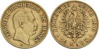 Hessen 10 Mark H, Darmstadt Ludwig III., 1848-1877 -