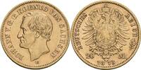 Sachsen 20 Mark E, Dresden Johann, 1854-1873 -