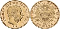 Sachsen 20 Mark E, Muldenhütten Albert, 1873-1902 -