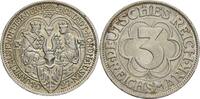 Weimarer Republik 3 Reichsmark A, Berlin 1000 Jahre Nordhausen -