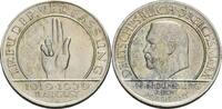 Weimarer Republik 3 Reichsmark J, Hamburg Zum 10. Jahrestag der Weimarer Reichsverfassung -