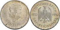 Weimarer Republik 3 Reichsmark E, Muldenhütten Zum 100. Todestag Goethes -