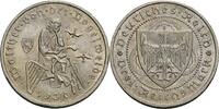 Weimarer Republik 3 Reichsmark J, Hamburg 700. Todestag von Walther von der Vogelweide -