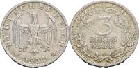 Weimarer Republik 3 Reichsmark A, Berlin Kursmünze -