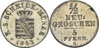 Sachsen 1/2 Neugroschen (5 Pfennige) G, Dresden Friedrich August II., 1836-1865 -