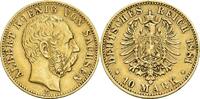 Sachsen, Königreich 10 Mark E, Dresden Albert, 1873-1902 -