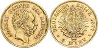 Sachsen 5 Mark E, Dresden Albert, 1873-1902 -