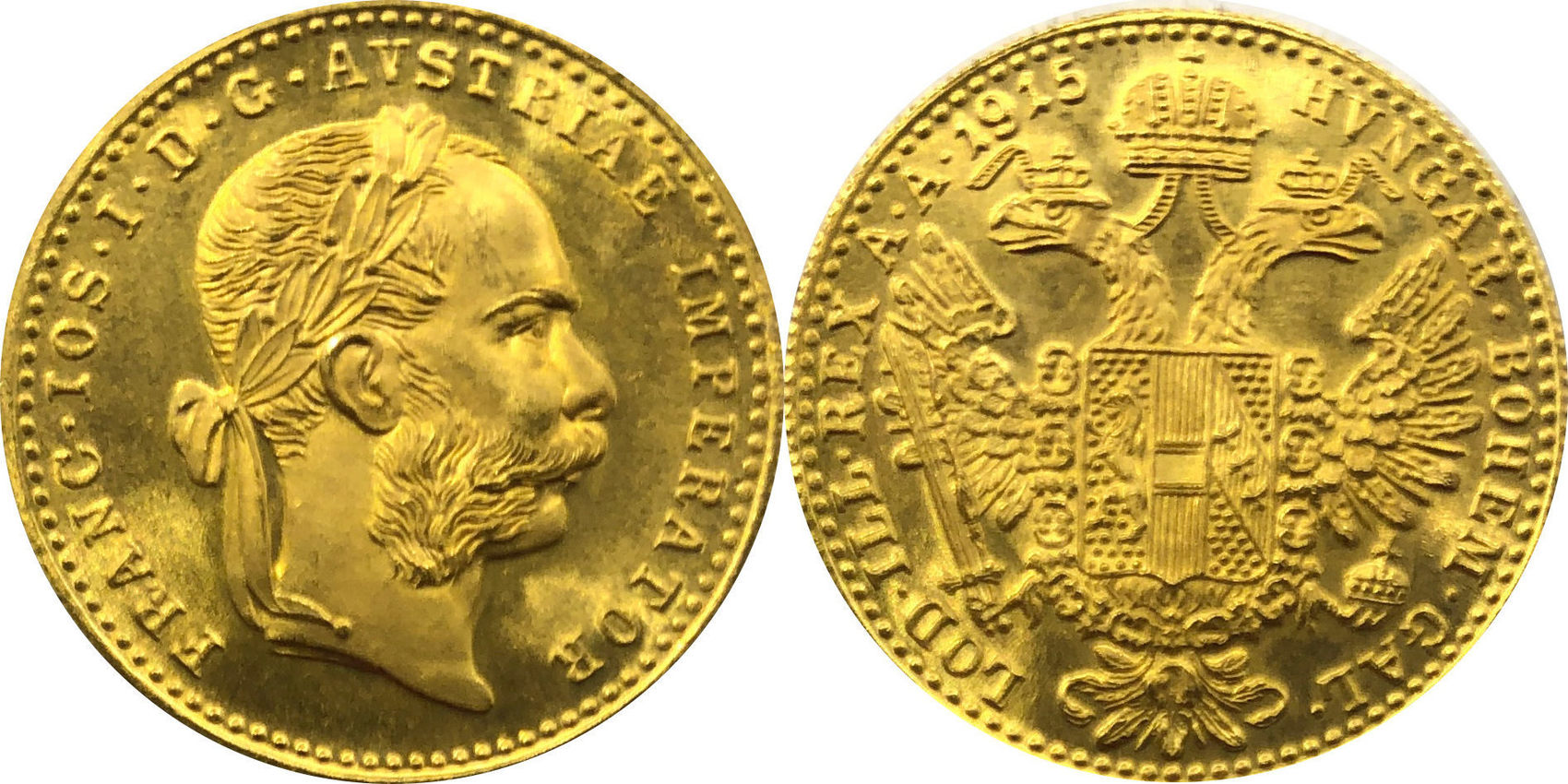 Österreich 1 Dukat 1915 NP. Kaiser Franz Joseph I offizielle
