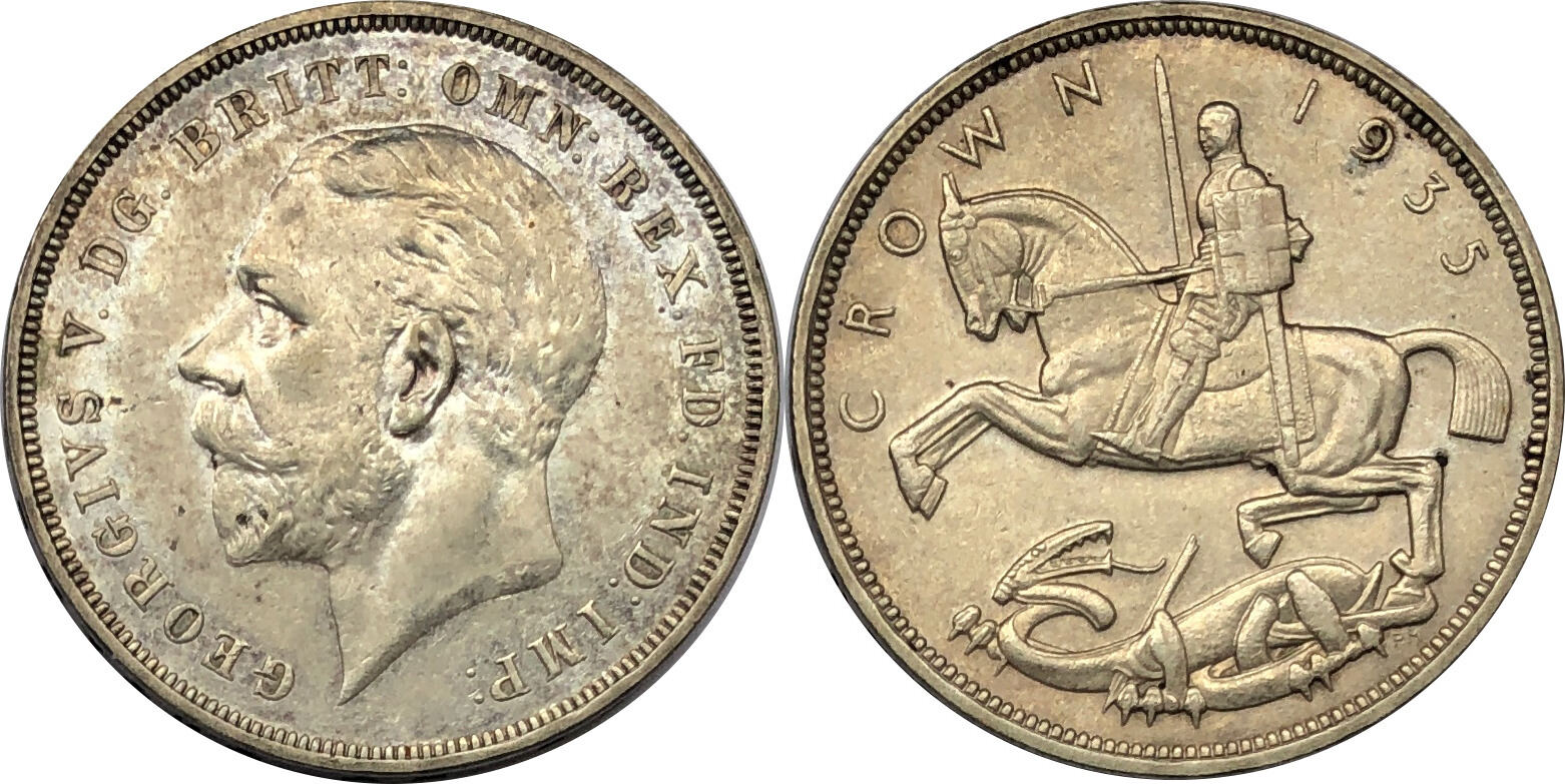 Großbritannien Crown 1935 König V ss