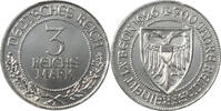 Weimarer Republik 3 Mark 1927 A Lübeck f.vz, Rdf. 125,00 EUR  zzgl. 4,00 EUR Versand