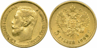 Russland 5 Rubel Zar Nikolaus II.