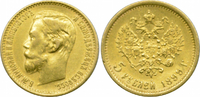 Russland 5 Rubel Zar Nikolaus II.