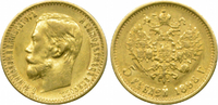 Russland 5 Rubel Zar Nikolaus II.